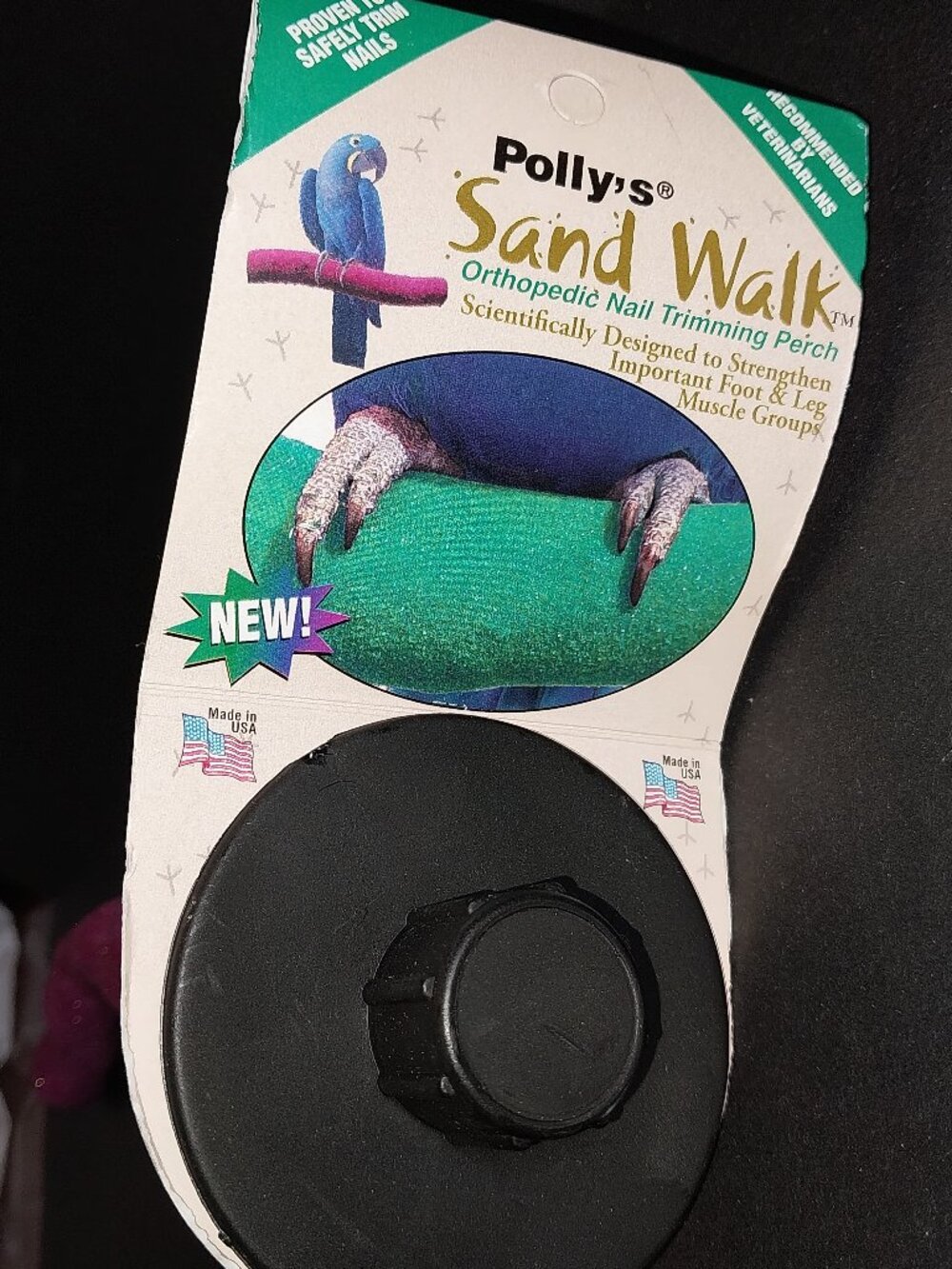 Polly’s Sand Walk Orthopedic Nail Trimming Perch for Birds Size Medium